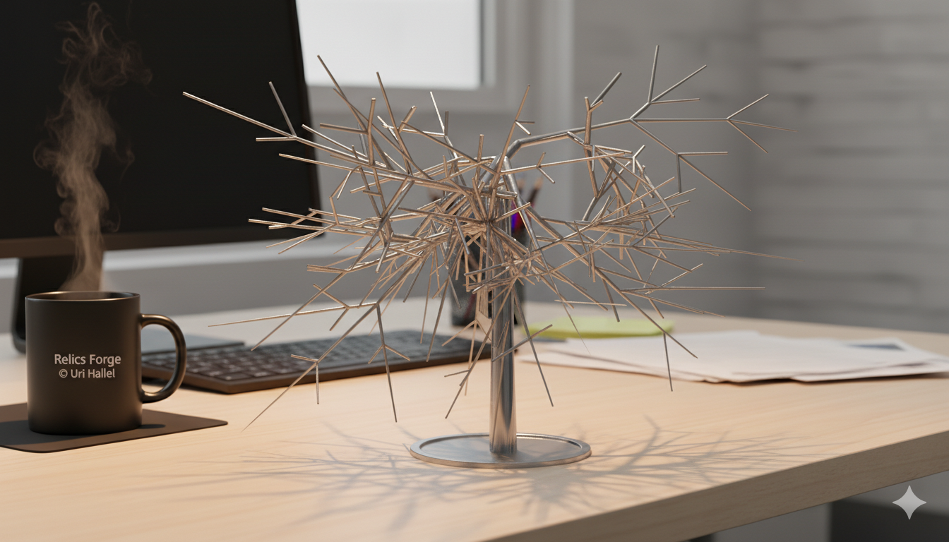 parametric growth engine generated metal desk object empty tree form parametric growth engine generated metal desk object empty tree form